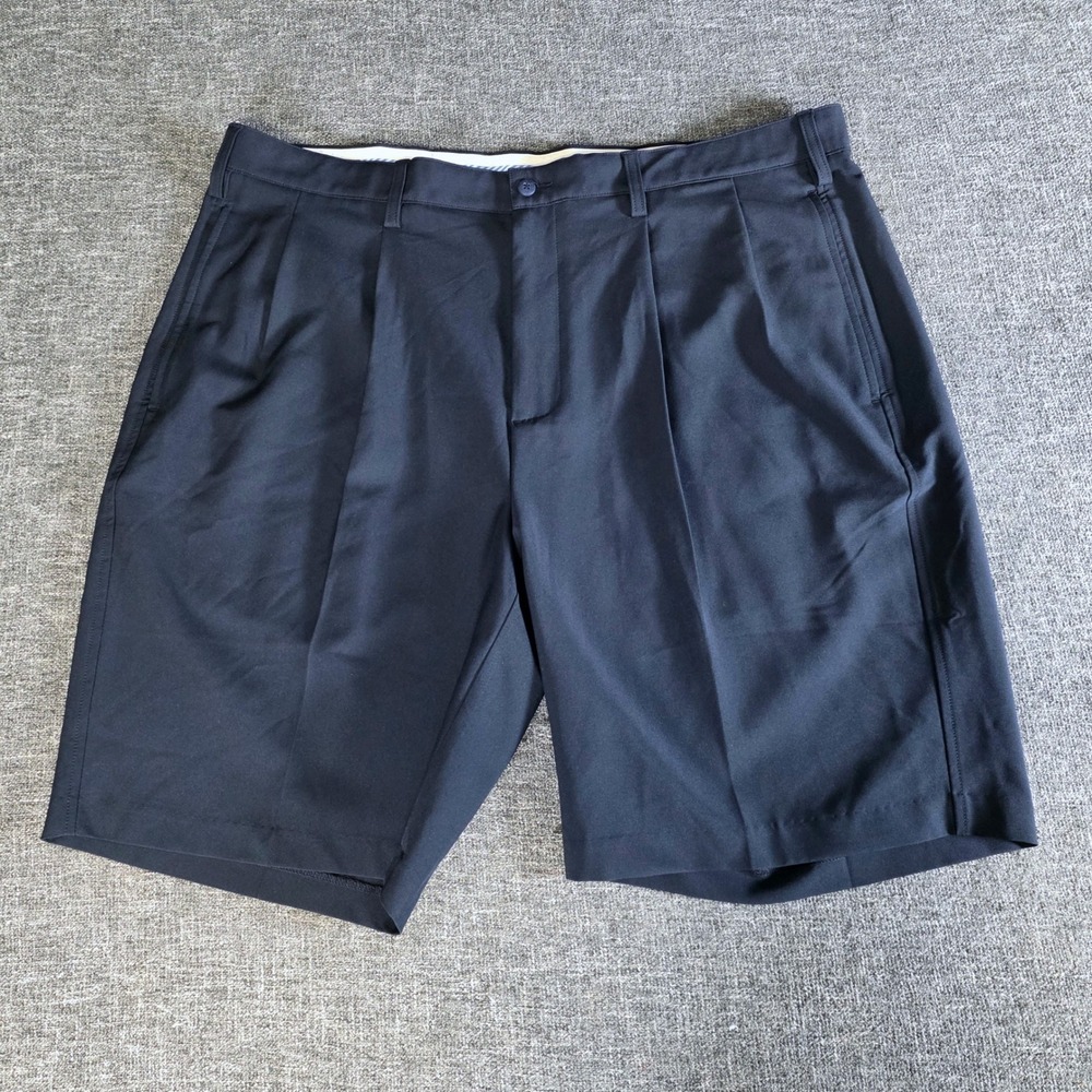 FootJoy Pleated Performance Golf Shorts Mens W40 Navy Blue 10 Inseam Stretch